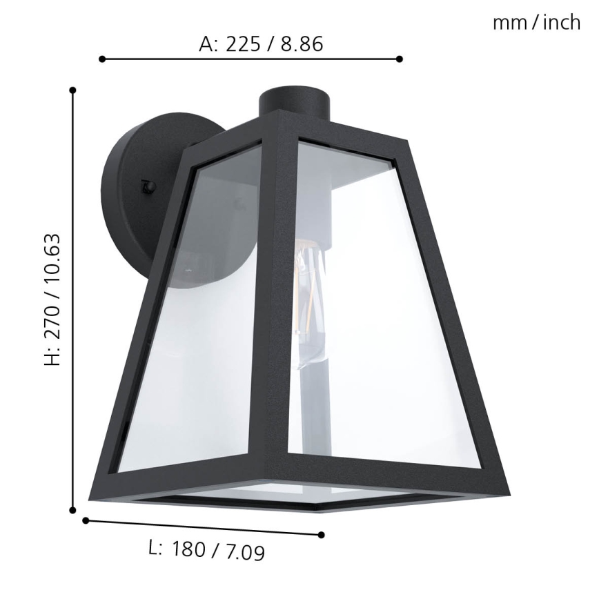 Eglo - Applique da esterno 1xE27/60W/230V IP44