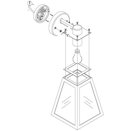 Eglo - Applique da esterno 1xE27/60W/230V IP44