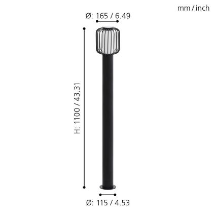Eglo - Lampada da esterno 1xE27/28W/230V IP44