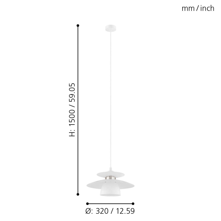 Eglo - Lampadario a sospensione con filo 1xE27/40W/230V