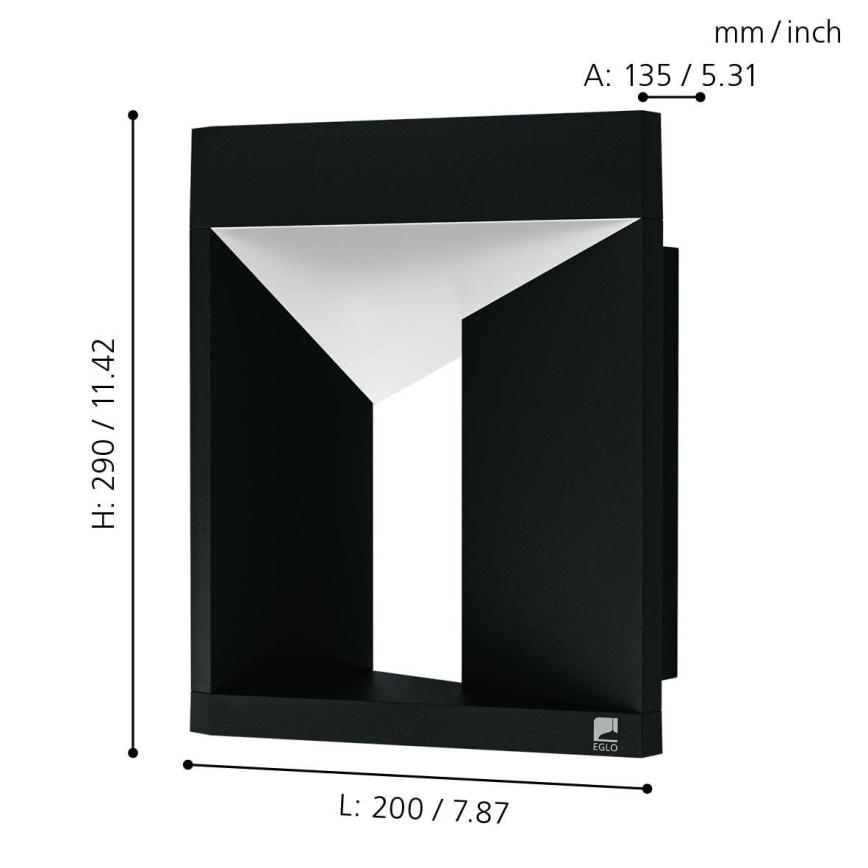 Eglo 98748 - LED-Außenwandleuchte NEMBRO LED/10W/230V IP54