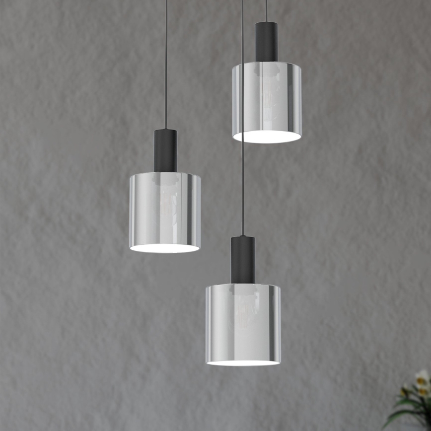 Eglo - Lampadario a sospensione con filo 3xE27/40W/230V