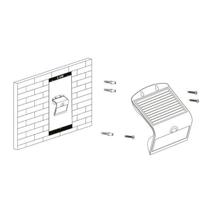 Eglo - Solarleuchte mit Sensor LED/3,2W/3,7V IP54