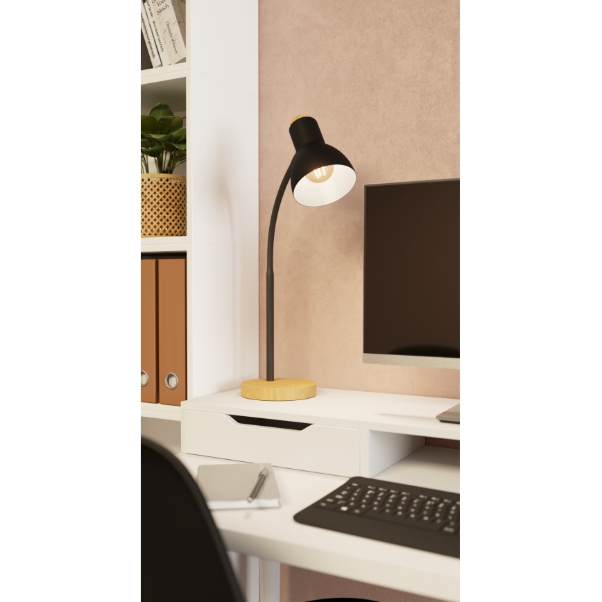 Eglo - Lampada da tavolo 1xE27/40W/230V nero