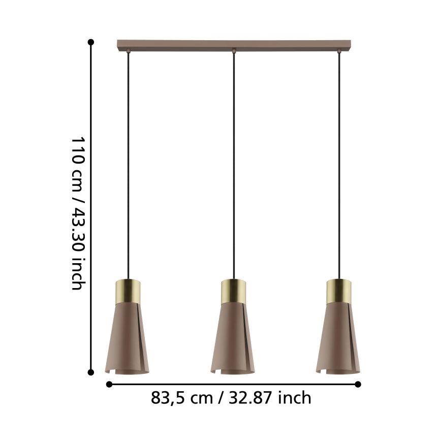 Eglo 98839 - LED-Pendelleuchte an Kabel LOSALOMAS 3xGU10/4,5W/230V