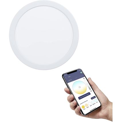 Eglo - Plafonnier encastré LED dimmable pour salle de bains LED/16,5W/230V IP44 ZigBee Ø 21,6 cm