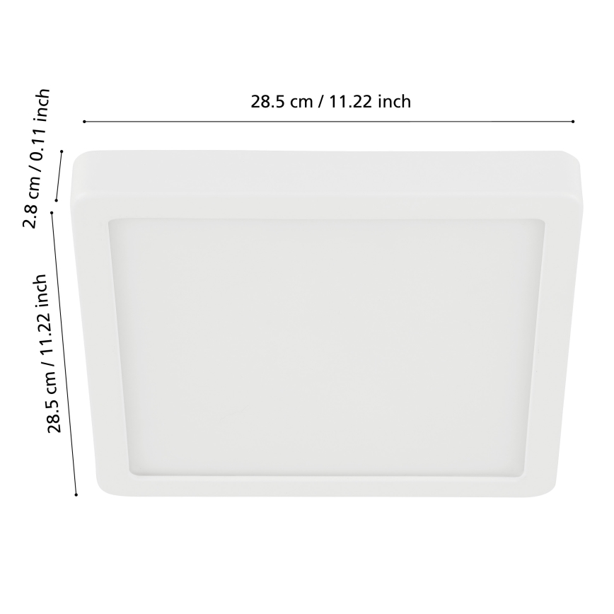 Eglo - Plafonnier LED dimmable pour salle de bains LED/19,5W/230V 2700-6500K IP44 ZigBee 28,5x28,5 cm