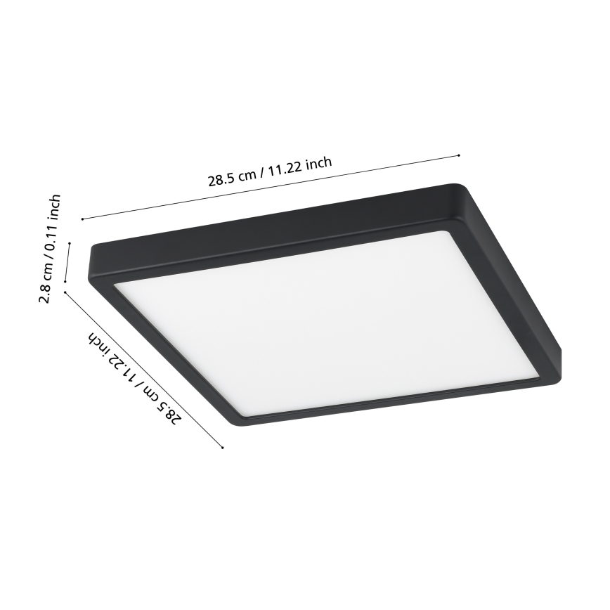 Eglo - Luminaire LED dimmable pour salle de bains LED/19,5W/230V IP44 ZigBee 28,5x28,5 cm