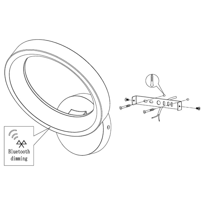 Eglo 99028 - dimmbare RGB-LED-Wandleuchte MARGHERA-C LED/16W/230V