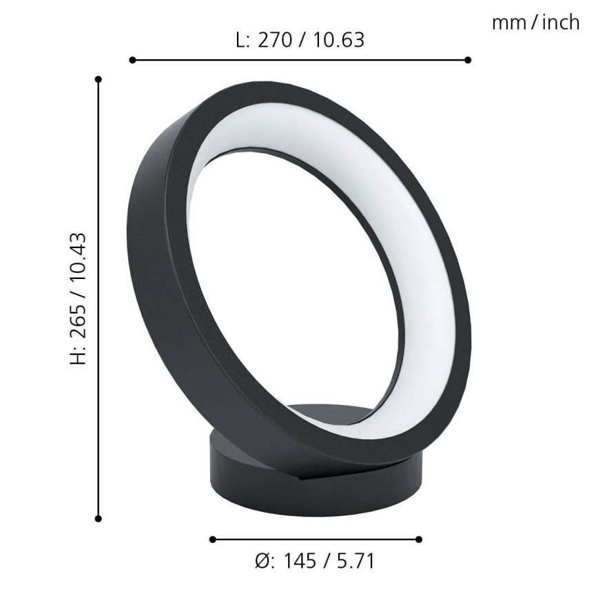 Eglo 99029 - Dimmbare RGB-LED-Tischlampe MARGHERA-C LED/16W/230V