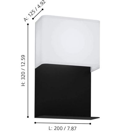 Eglo 99069 - Applique da parete a LED con ripiano GALDAKAO LED/5,4W/230V