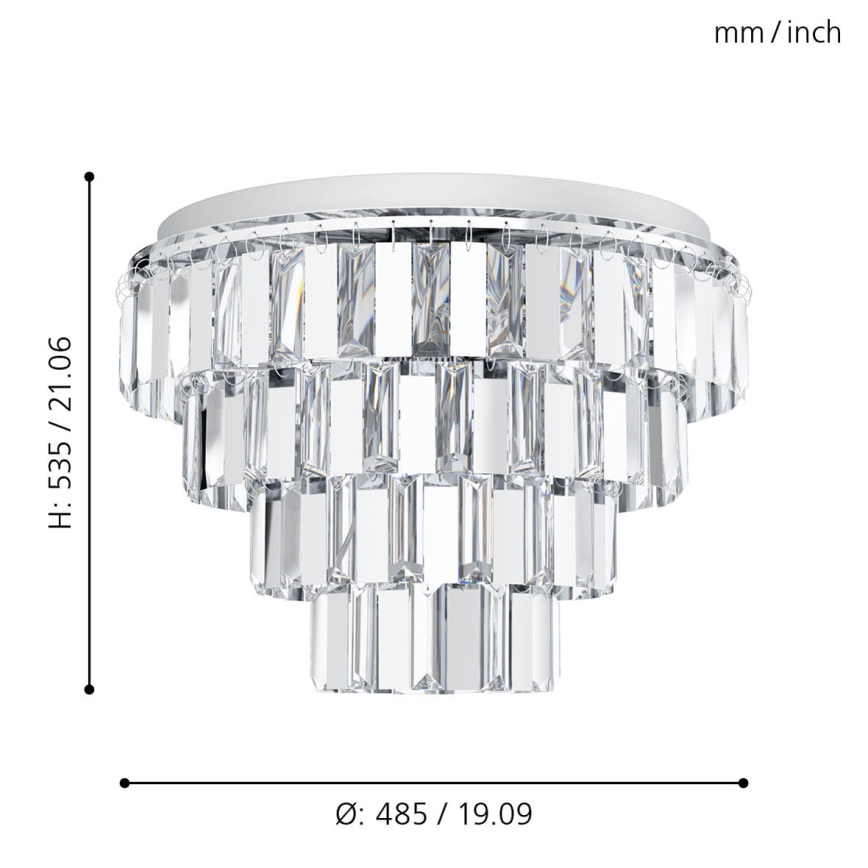Eglo - Lampadario a sospensione con catena 7xE14/40W/230V