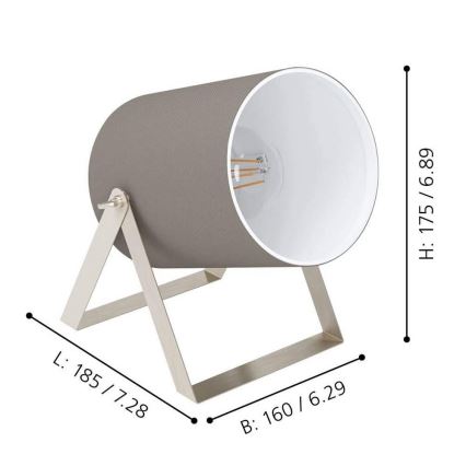 Eglo - Lampe de table 1xE27/25W/230V