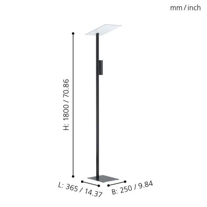 Eglo - Lampada LED da terra 2xGU10/5W/230V