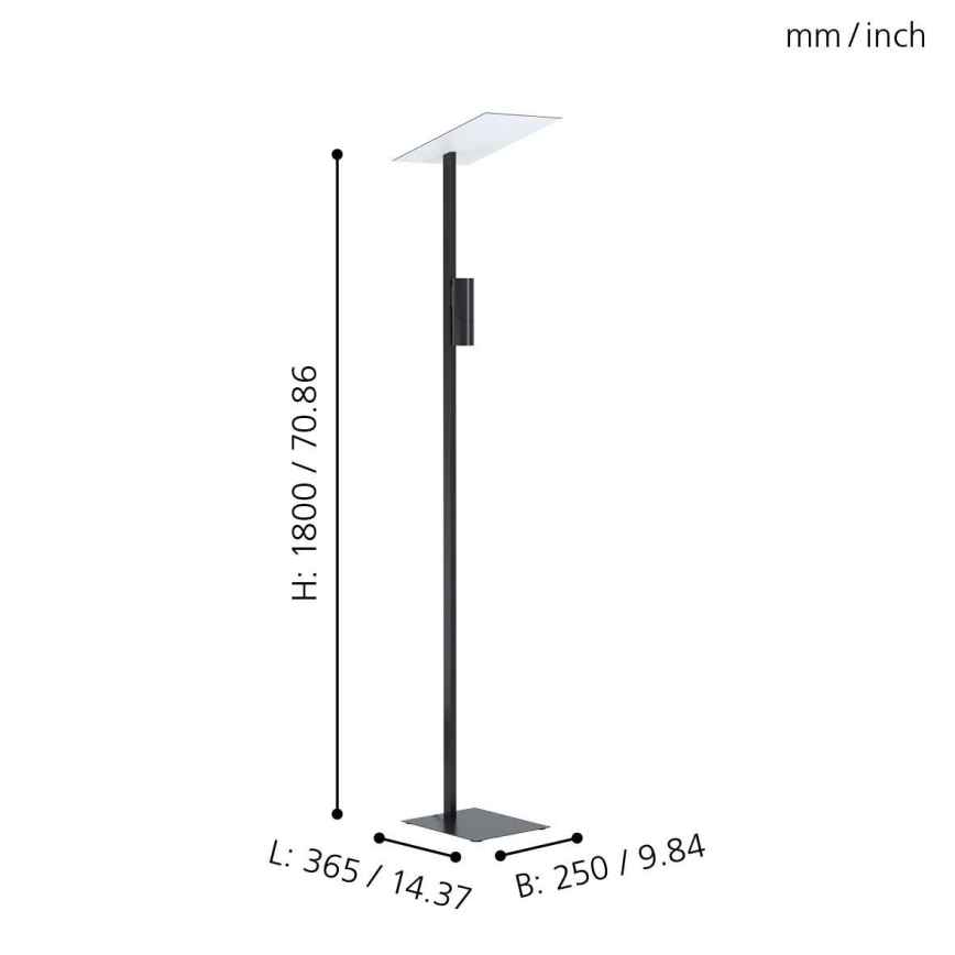 Eglo - Lampada LED da terra 2xGU10/5W/230V