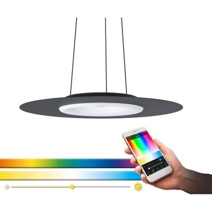 Eglo - LED RGB dimmbare Hängeleuchte an Seil COMPO ROSSO-C LED/16W/230V