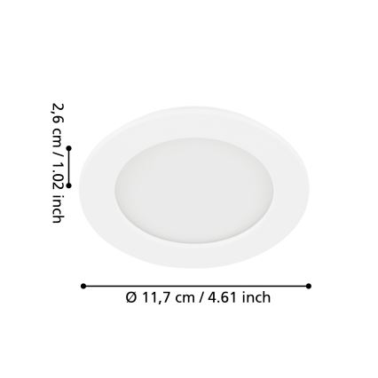 Eglo - Luminaire encastré LED/5,5W/230V Ø 11,7 cm