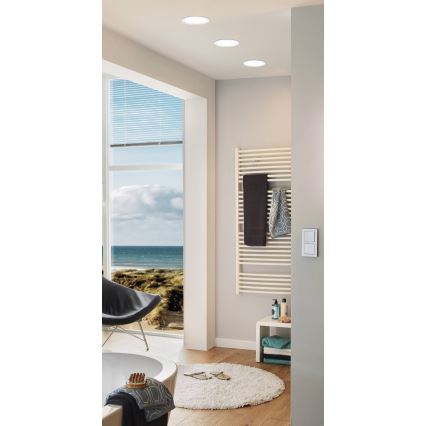 Eglo - Plafonnier encastré LED pour salle de bains LED/10,5W/230V IP44 diam. 16,6 cm