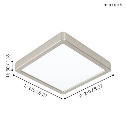 Eglo - Plafoniera LED/16,5W/230V 21x21 cm
