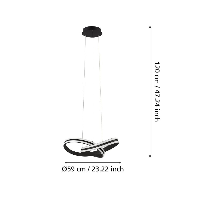 Eglo - Lampadario LED a sospensione con filo 2xLED/18W/230V