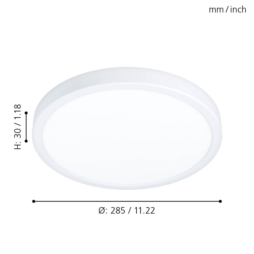Eglo - Plafonnier LED salle de bain LED/20W/230V IP44