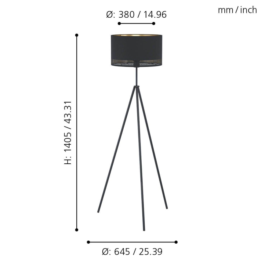 Eglo - Stehlampe 1xE27/40W/230V
