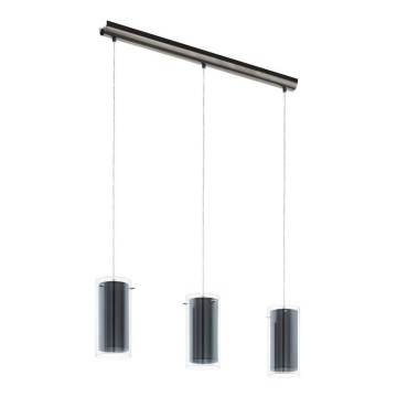 Eglo 99286 - Suspension à câble PINTO en tissu 3xE27/16W/230V