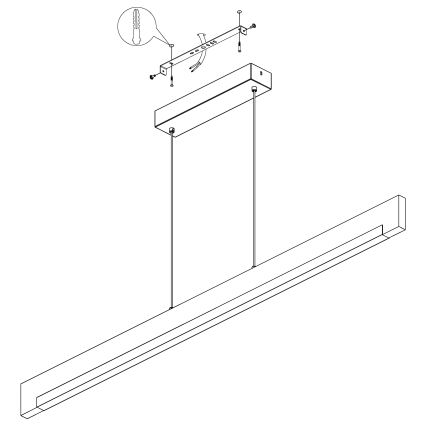 Eglo - Lampadario a sospensione con filo LED dimmerabile LED/25,5W/230V