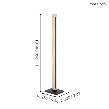 Eglo - LED Dimmerabile touch lampada con piedistallo CAMACHO LED/22W/230V