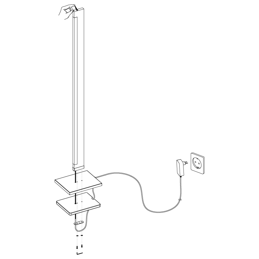 Eglo - Lampadaire tactile à intensité variable CAMACHO LED/22W/230V