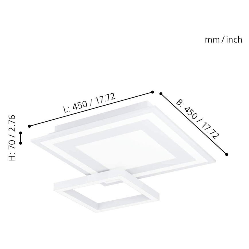 Eglo - Plafoniera LED RGB SAVATAEILA-C LED/20W/230V + T
