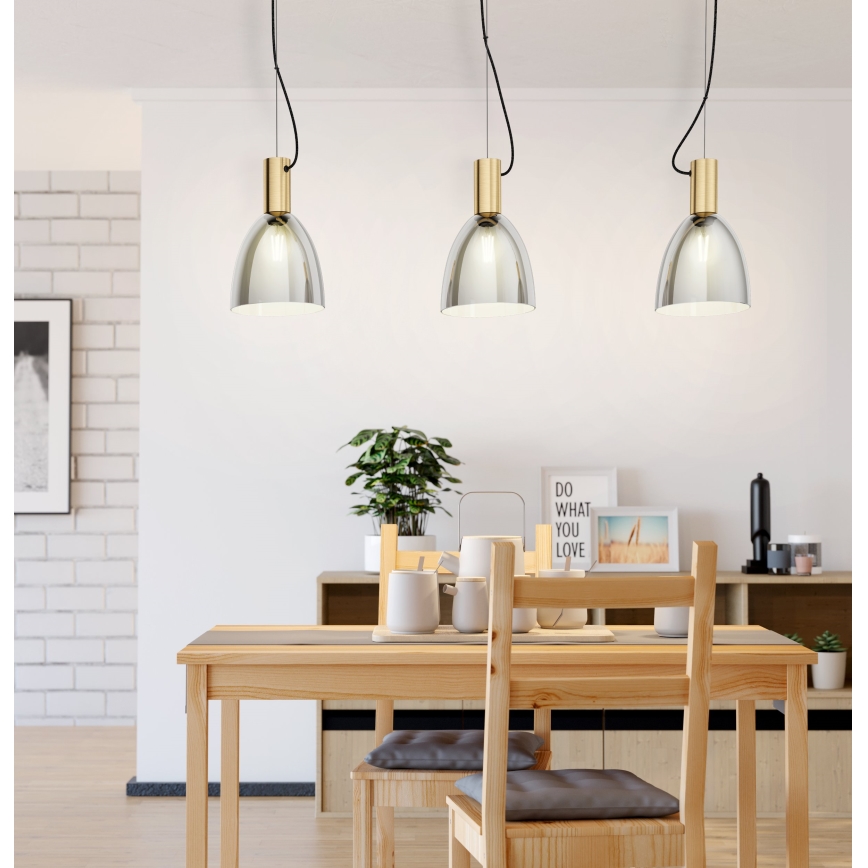 Eglo - Lampadario a sospensione con filo 3xE27/40W/230V