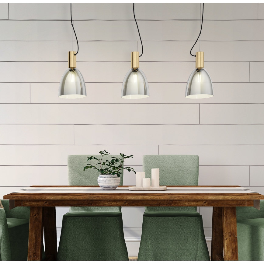 Eglo - Lampadario a sospensione con filo 3xE27/40W/230V