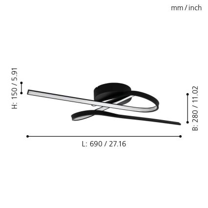 Eglo - Plafoniera LED LED/21W/230V
