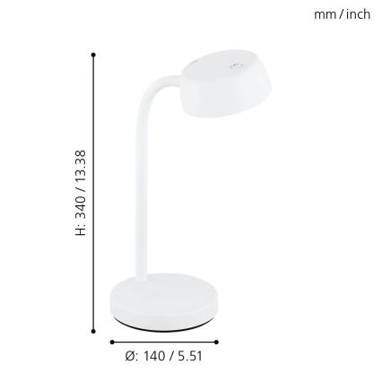 Eglo - Lampada da tavolo LED LED/4,5W/230V