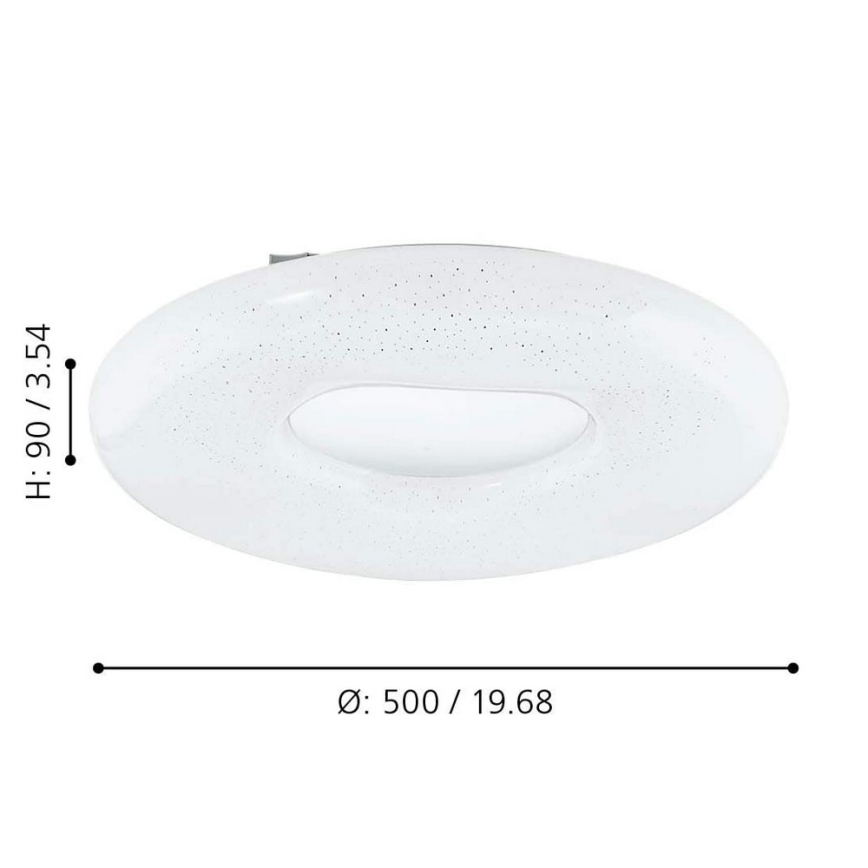 Eglo - LED dimmbare Deckenleuchte LED/24W/230V + Fernbedienung