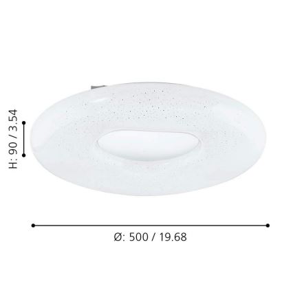 Eglo - Plafonnier à intensité variable LED/24W/230V + télécommande