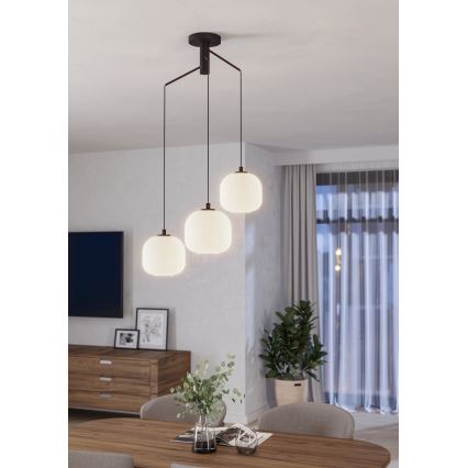 Eglo - Lampadario a sospensione con filo 3xE27/40W/230V