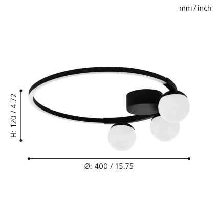 Eglo 99375 - Plafonnier LED PHIANEROS, 22 W, 230 V