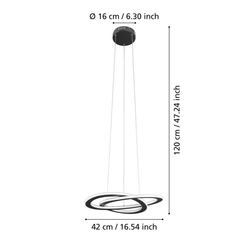 Eglo 99396 - Lampadario LED a sospensione su cavo ROLIMARE LED/35W/230V