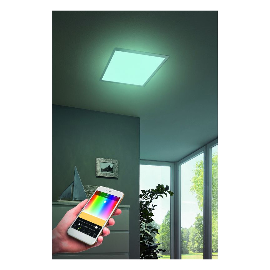 Eglo - Plafonnier LED RGB dimmable SALOBRENA-C LED/16W/230V 30x30 cm + télécommande