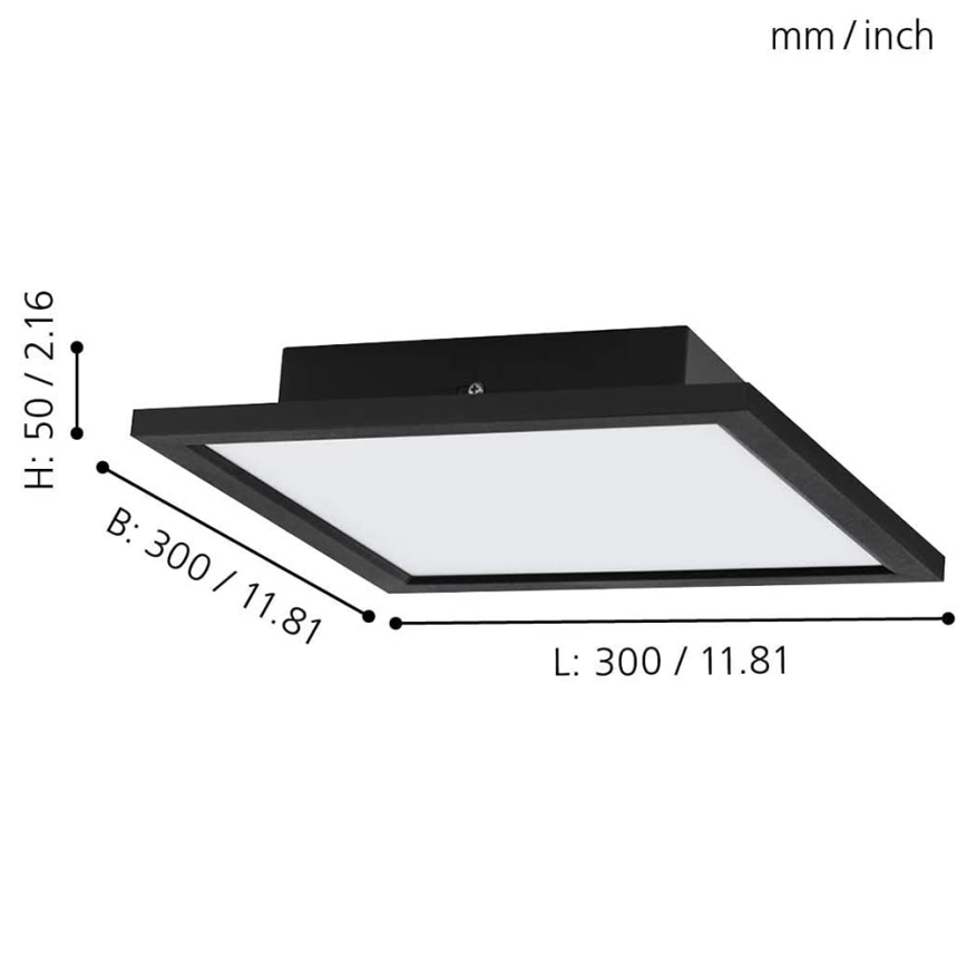 Eglo - Plafonnier LED RGB dimmable SALOBRENA-C LED/16W/230V 30x30 cm + télécommande