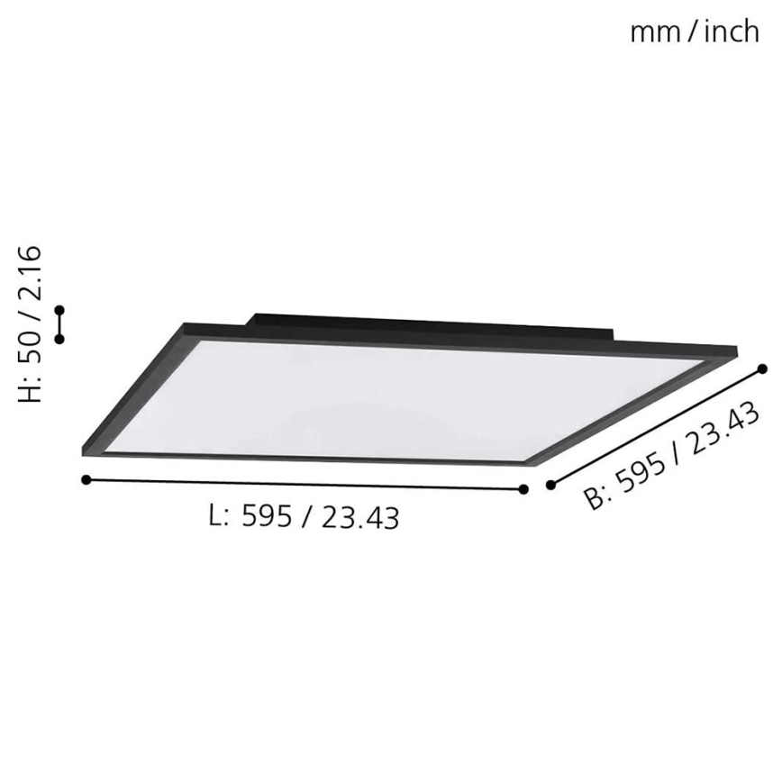 Eglo - Plafonnier à intensité variable RGB SALOBRENA-C LED/30,5W/230V + télécommande