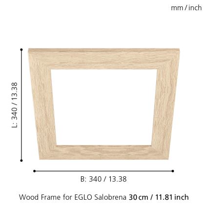 Eglo 99421 - Cornice per lampada da soffitto SALOBRENA 300x300 mm