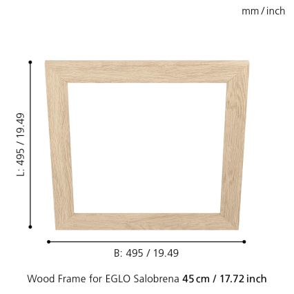 Eglo 99422 - Cornice per lampada da soffitto SALOBRENA 450x450 mm