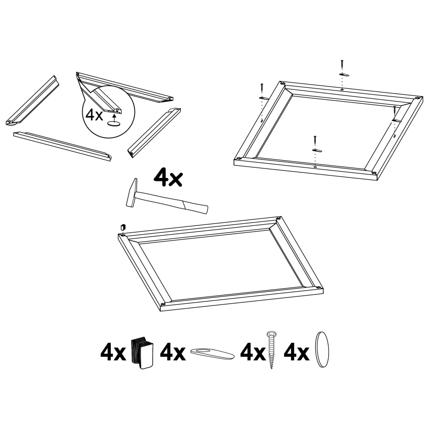 Eglo 99422 - Cornice per plafoniera SALOBRENA 450x450 mm