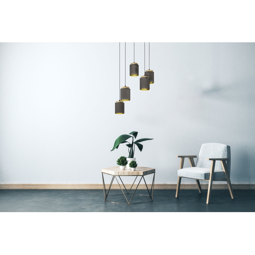 Eglo 99447 - Pendelleuchte mit Kabel ALBARIZA 5xE27/40W/230V im Spinnen-Design
