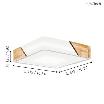 Eglo 99459 - Plafonnier GRIMALDINO 2xE27/28W/230V