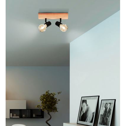 Eglo - Spot TOWNSHEND 2xE27/60W/230V - FSC certifié