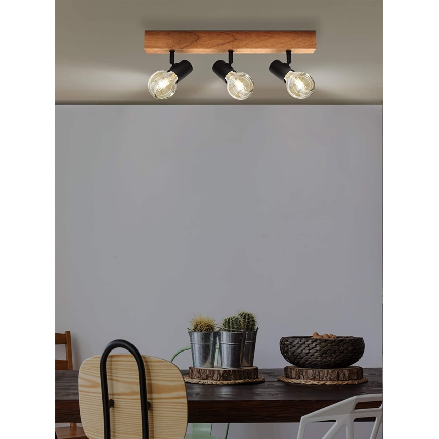 Eglo - Faretto TOWNSHEND 3xE27/60W/230V - FSC certificato